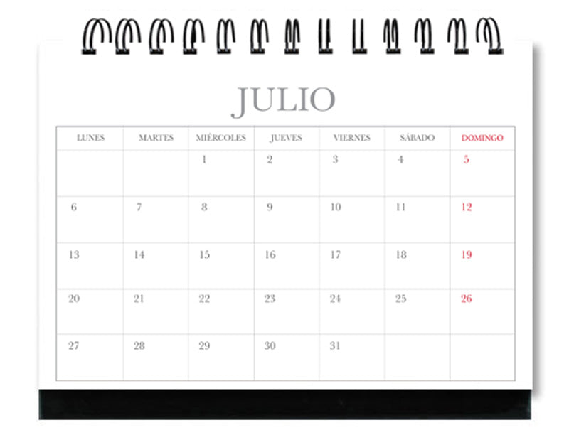 Calendario de Escritorio Doble